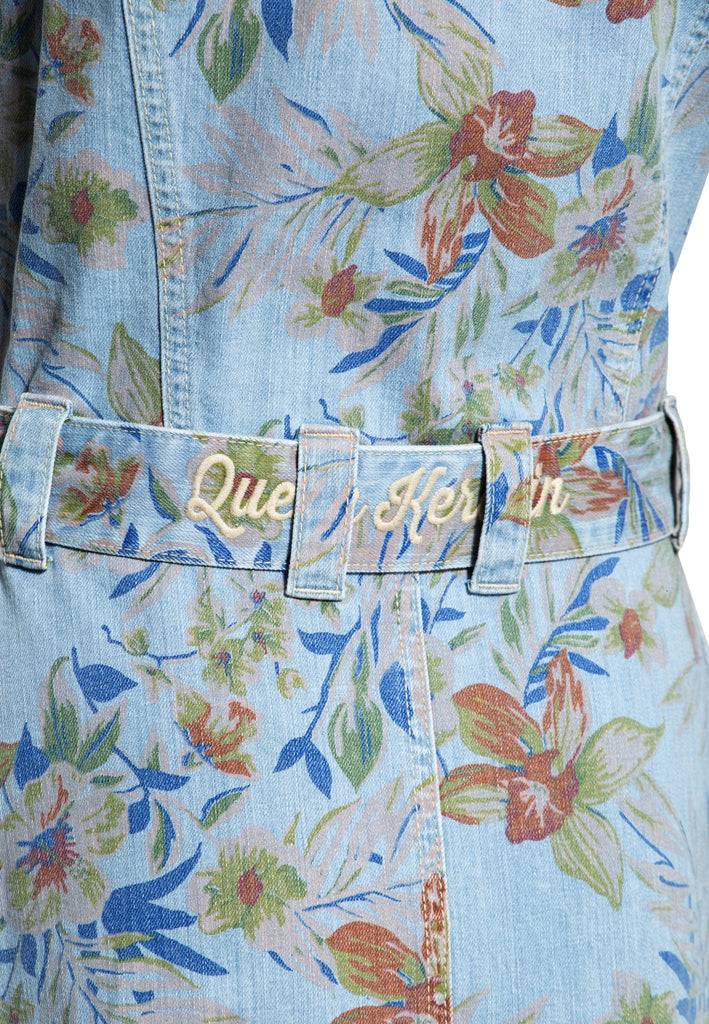 Queen Kerosin Denim Workwear Swing Kleid «Hawaii» Limitierter Zeitrabatt