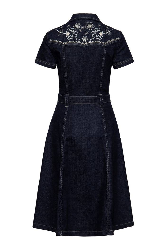 Queen Kerosin Western Swing Kleid mit Stickerei Günstig kaufen