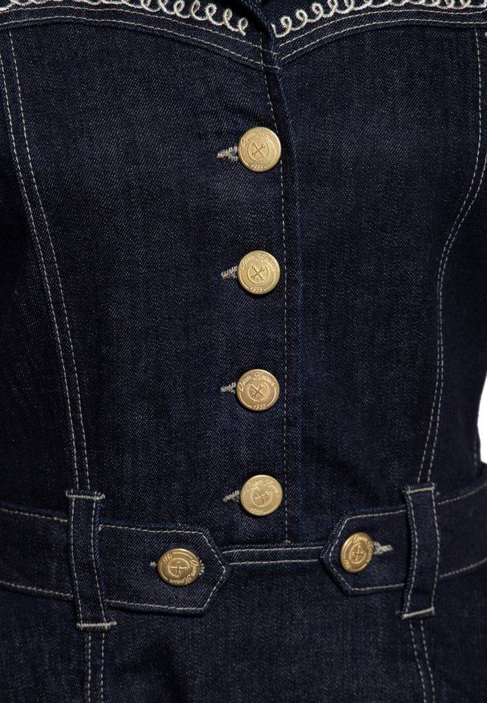Queen Kerosin Western Swing Kleid mit Stickerei Günstig kaufen