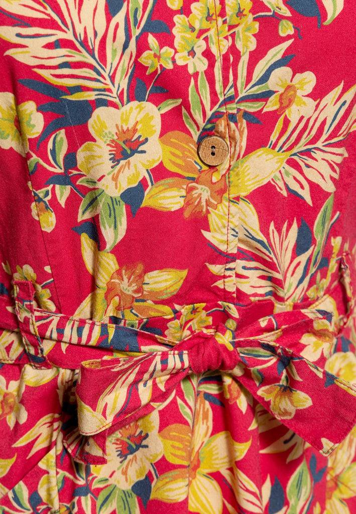 Queen Kerosin Swing Kleid «Hawaii Red» Begrenztes Angebot