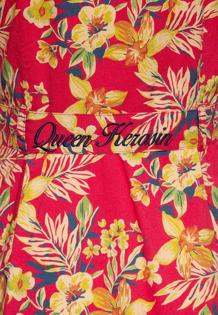 Queen Kerosin Swing Kleid «Hawaii Red» Begrenztes Angebot