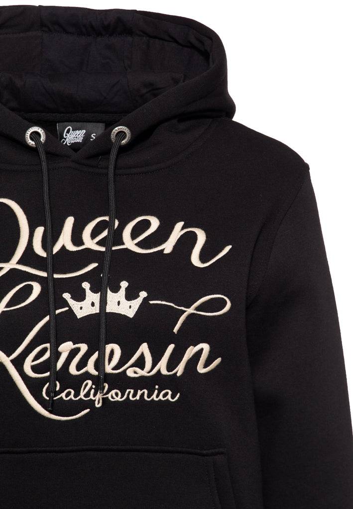 Queen Kerosin Hoodie mit Stickerei «Q California» Black Friday