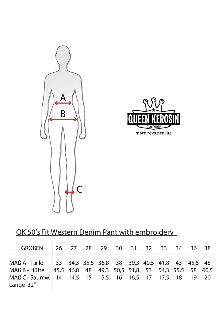 Queen Kerosin 50's Fit Western Jeans Vatertagsangebot