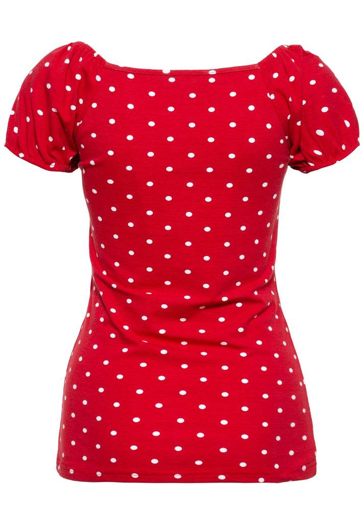 Queen Kerosin Top mit Polka-Dots Top Angebot