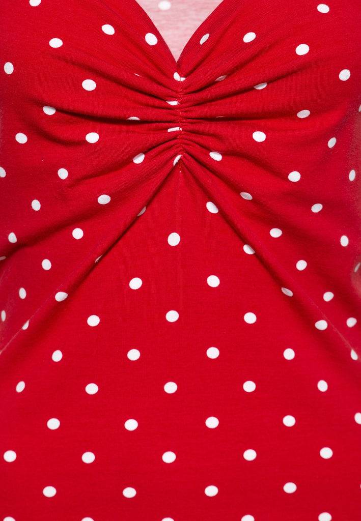 Queen Kerosin Top mit Polka-Dots Top Angebot