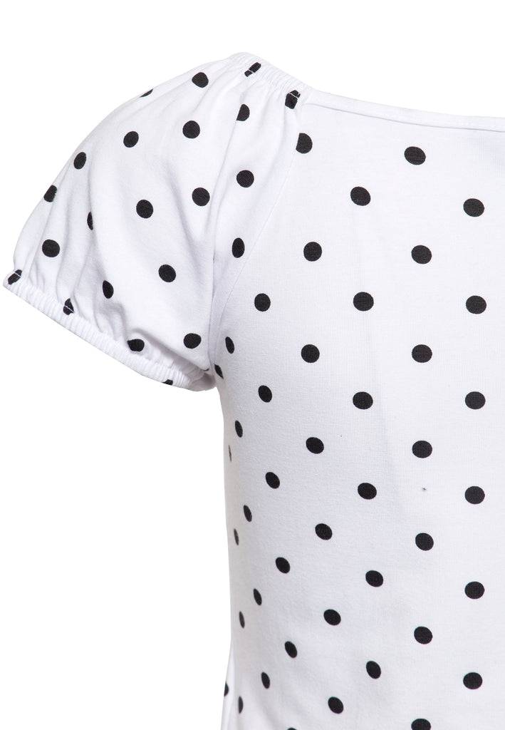 Queen Kerosin T-Shirt mit Polka-Dots Neueste Mode