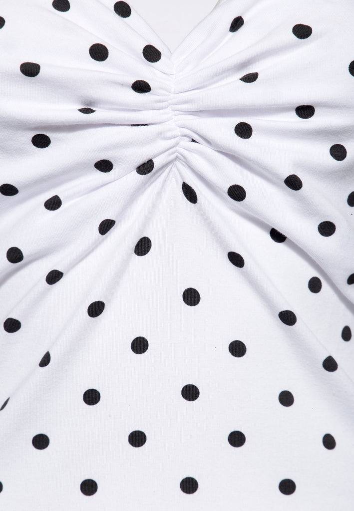 Queen Kerosin T-Shirt mit Polka-Dots Neueste Mode