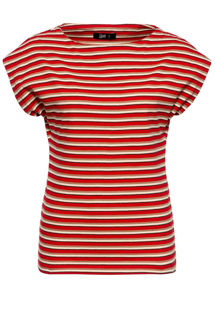Queen Kerosin T-Shirt mit U-Boot Ausschnitt Online Outlet