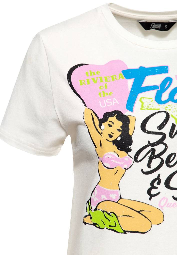 Queen Kerosin Vintage T-Shirt «Florida» Bestseller