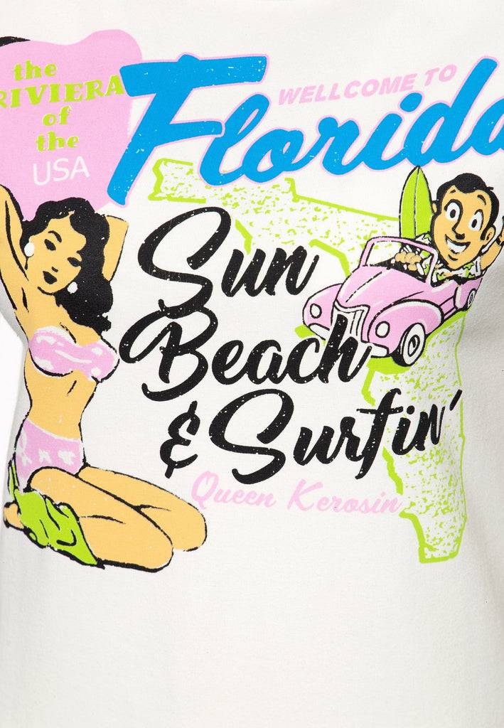 Queen Kerosin Vintage T-Shirt «Florida» Bestseller