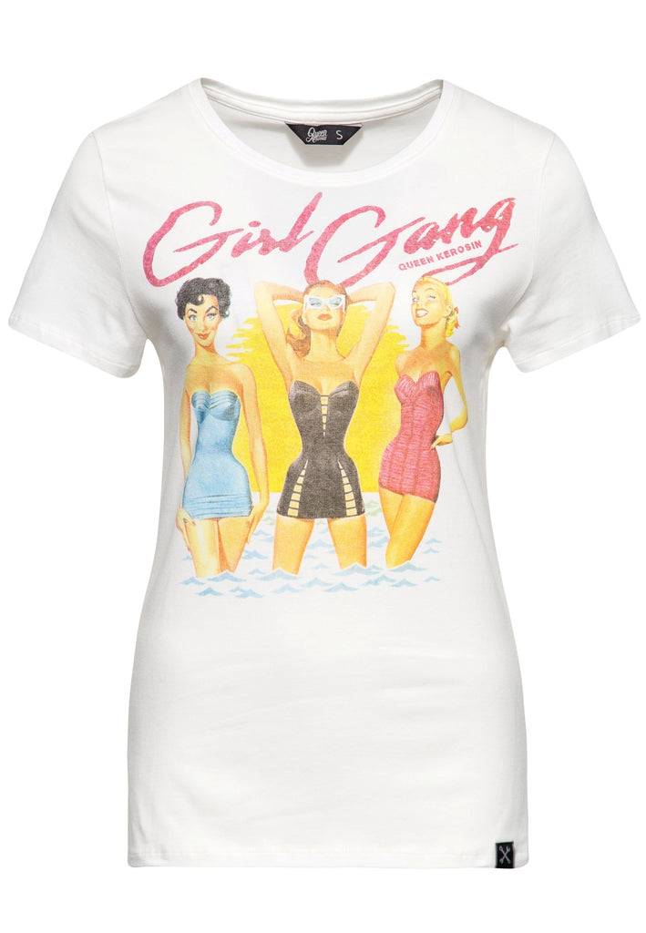 Queen Kerosin T-Shirt «Summer Girl Gang» Sonderangebote