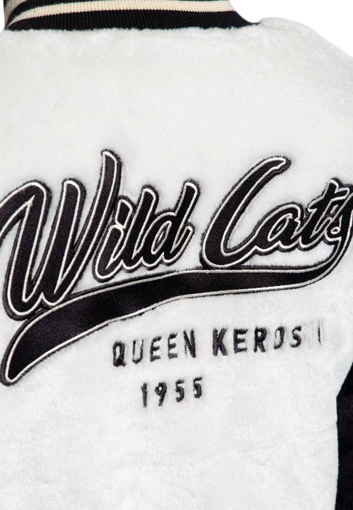 Queen Kerosin College Fake-Fur Jacke «Wild Cats» Begrenzte Freigabe