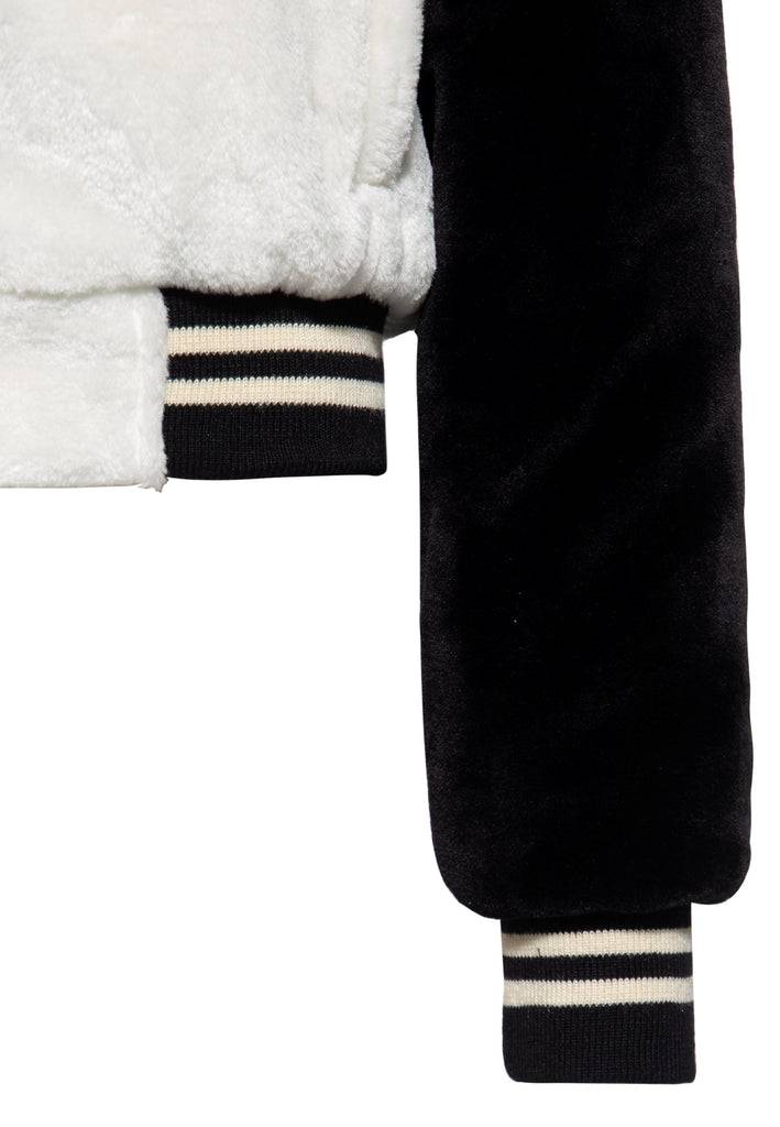 Queen Kerosin College Fake-Fur Jacke «Wild Cats» Begrenzte Freigabe