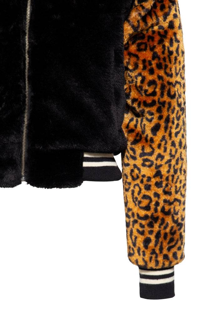 Queen Kerosin College Fake-Fur-Jacke «L.A. 55» Letzte 3 Tage