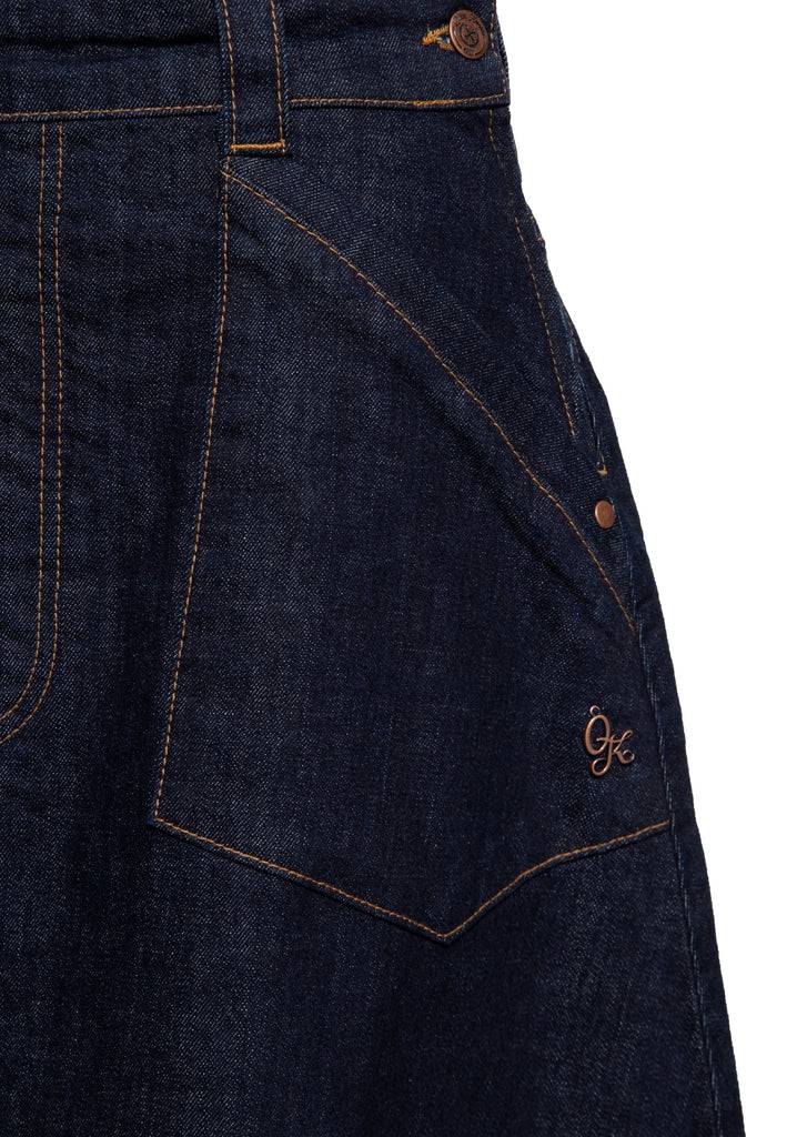 Queen Kerosin Denim Swing Latz-Kleid Sonderangebot der Fabrik