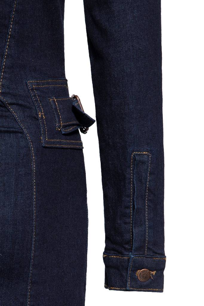 Queen Kerosin Denim Workwear Pencil Kleid Super Rabatt