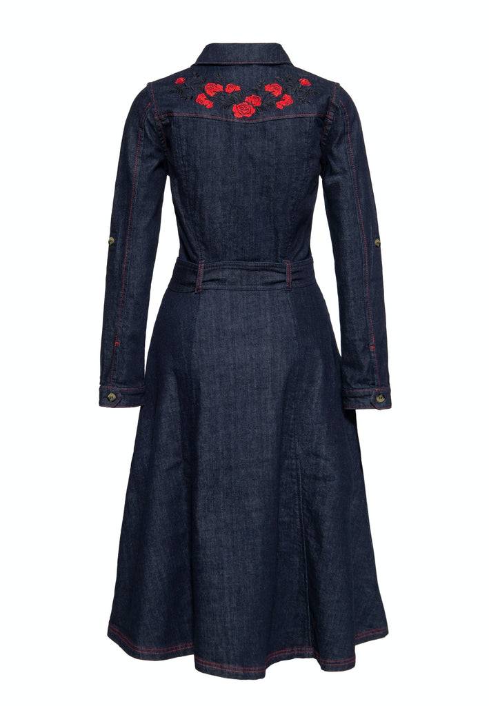 Queen Kerosin Western Swing Kleid «Roses» Fabrikladen
