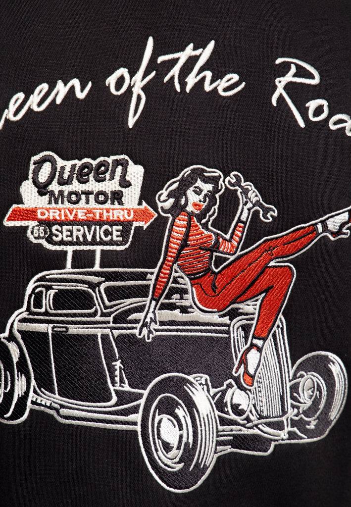 Queen Kerosin College Sweatjacke «Queen of the Road» Im Verkauf