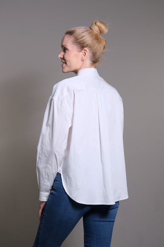 Soluzione Verkürzte Hemdbluse mit VKL und Rückenfalte Riesige Ersparnisse