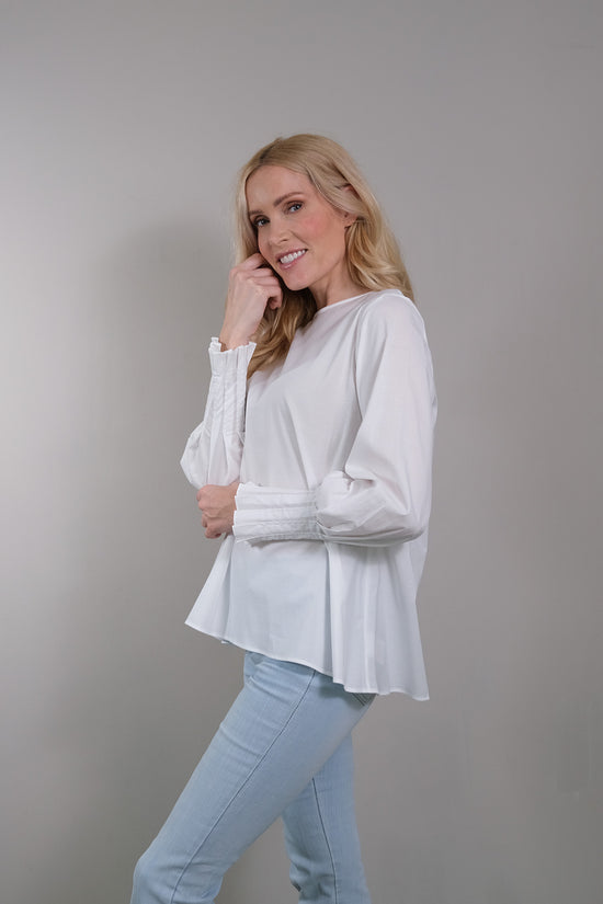 Soluzione Langarmshirt mit RN und Faltenlegung an der Manschette Letzte 2 Tage
