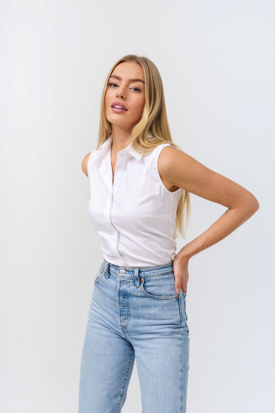 Soluzione Ärmellose Bluse Carlotta Großer Ausverkauf