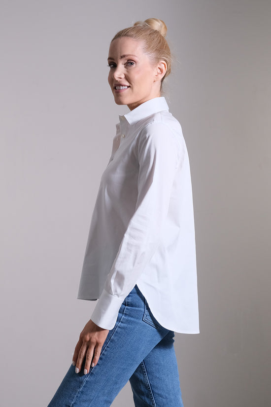 Soluzione Basic Bluse mit gerundetem Saum Exklusive Angebote