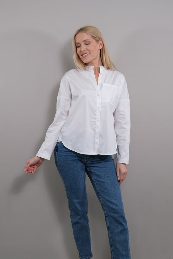 Soluzione Lockere Bluse mit Brusttasche Fiona Große Rabatte